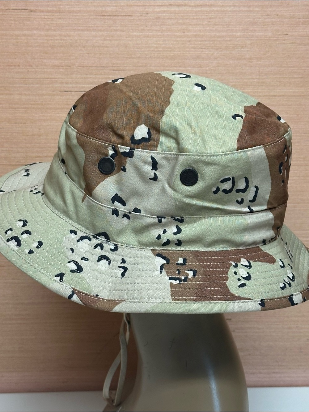 Gulf War Era Desert Chocolate Chip Camouflage Jungle Boonie Sun Hat Cap Size 8 - Picture 4 of 7